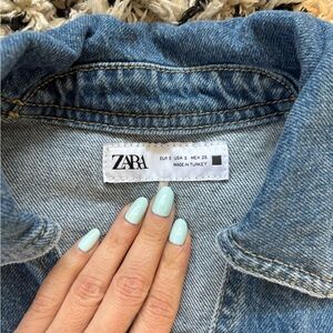 Zara Blue Denim Blouse